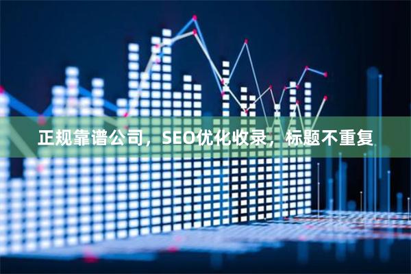 正规靠谱公司，SEO优化收录，标题不重复